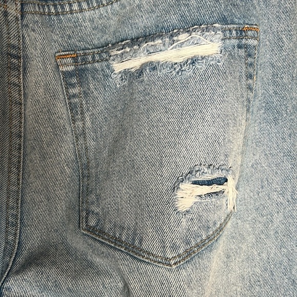 Women’s Flying Monkey High Rise Wide Leg Light wash Distressed Jeans Size 30 - Picture 6 of 7